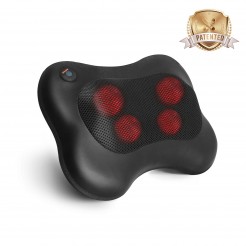 Naipo Massage Pillow with Kneading, Heat and Leather Cover